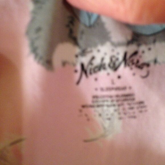 Comfy Nick & Nora Sleeveless Nightgown Teddy Bears and Puppy Dogs Large - Picture 6 of 6